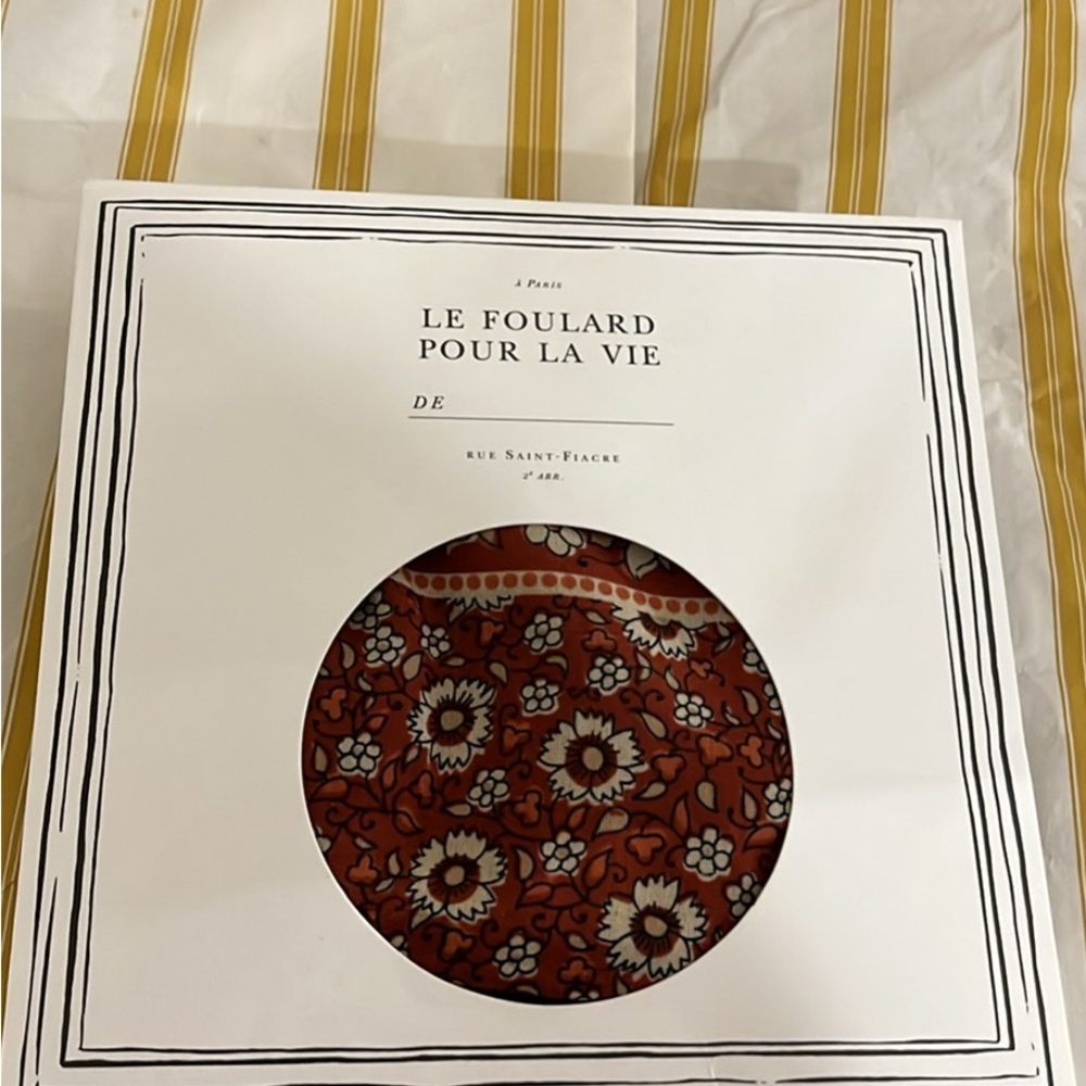 Sézane Floral Scarf- Red, New